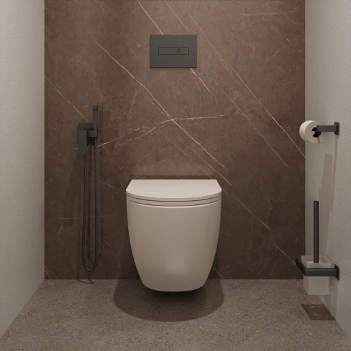 Nelson Hängend Toilettenbürste Graphit gebürstet (GR)
