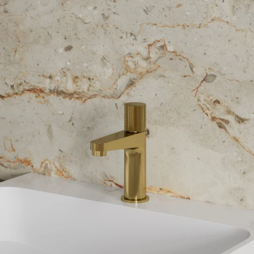 Contour Waschtischarmatur Gold gebürstetet (GLB)
