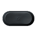 OVO M+ Freistehende Badewanne, 160 x 75 cm, Black lava matt (BLV) OVOWWBLV