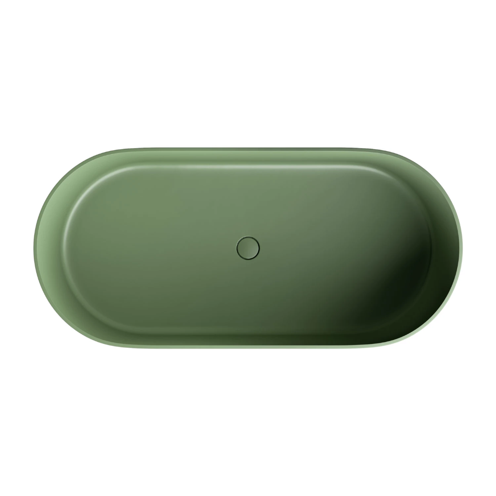 OVO M+ Freistehende Badewanne, 160 x 75 cm, Olive matt (OL) OVOWWOL