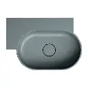 OVO M+ Aufsatz- und Wandwaschtisch - links,Ash grey matt (AG)55 x 36 cm OVO555UWLAG