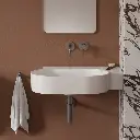 OVO M+ Aufsatz- und Wandwaschtisch - rechts,  Weiß glänzend (BP)64 x 44 cm OVO645UWPBP