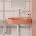 OVO M+ Aufsatz- und Wandwaschtisch - rechts,Coral matt(CO)64 x 44 cm OVO645UWPCO