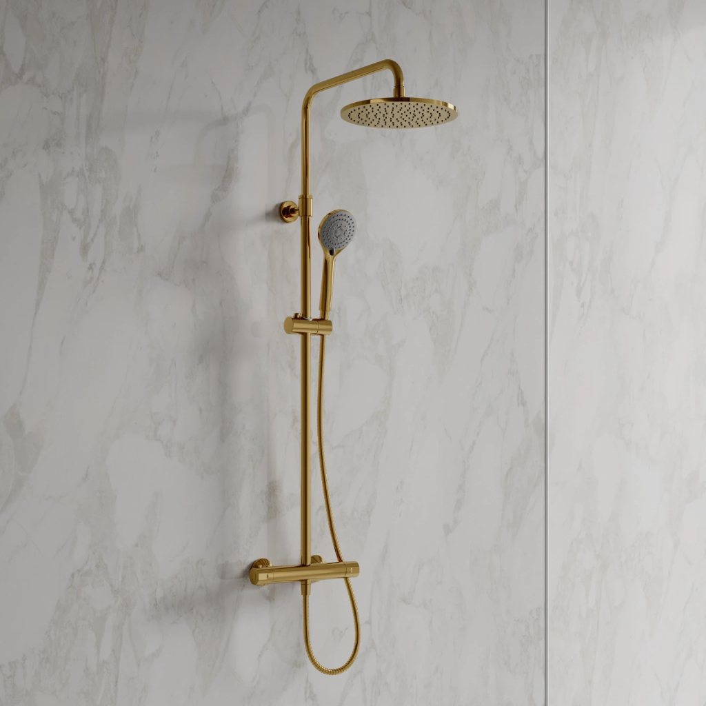 Y Aufputz-Duschsystem mit Thermostat  Gold poliert (GL) Y1244LUXLGL