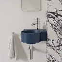 OVO M+ Aufsatz- und Wandwaschtisch - rechts,Midnight blue matt (MB)33 x 34 cm OVO335UWPMB