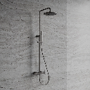 Y Aufputz-Duschsystem mit Thermostat Graphit gebürstet (GR) Y1244MGR