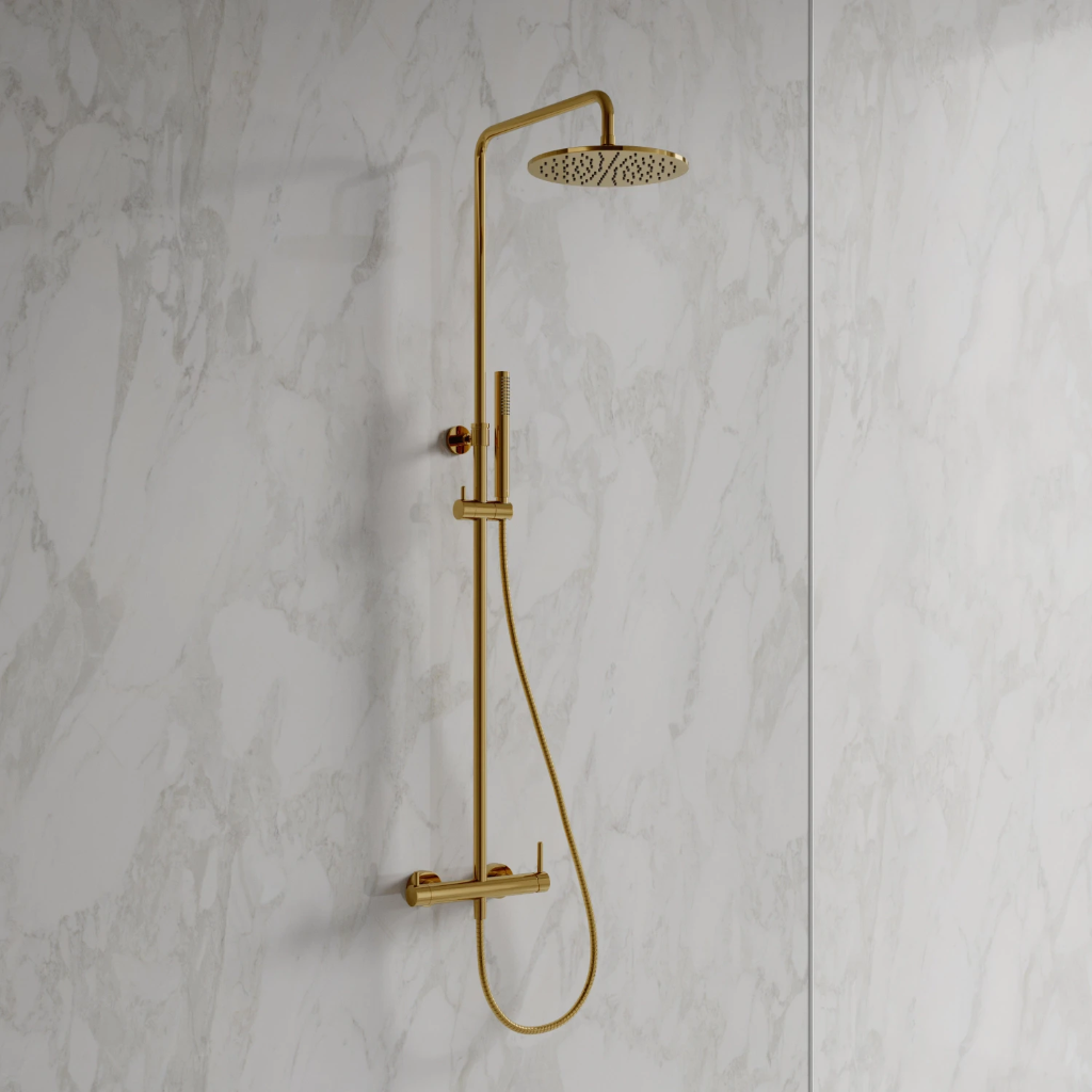 Y Aufputz-Duschsystem Messing gebürstet (BSB) Y1244MGL