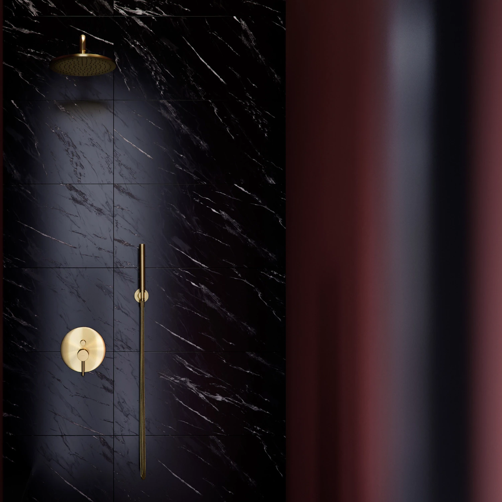 Y Unterputz-Duschsystem Gold gebürstetet (GLB) SYSY19GLB