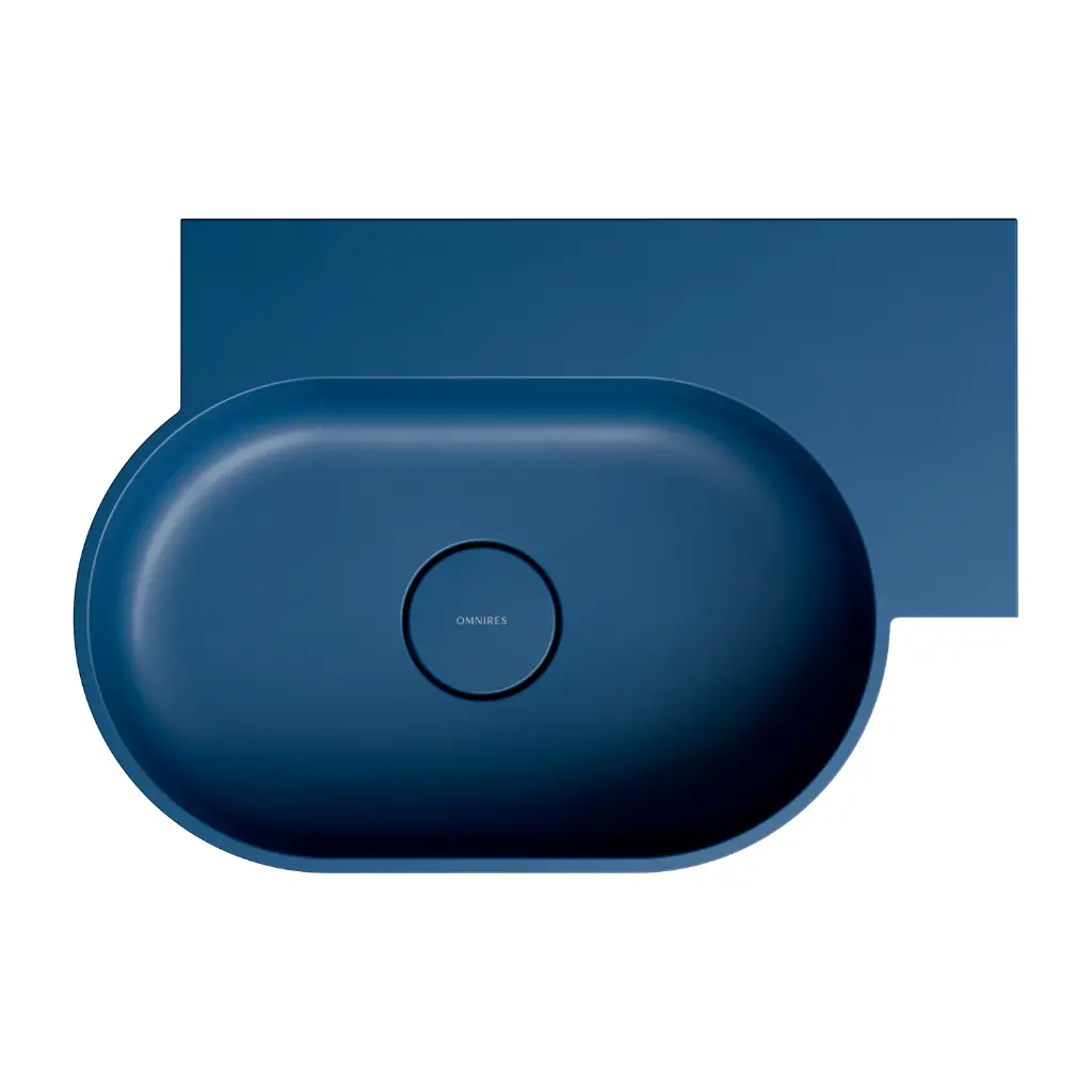 OVO M+ Aufsatz- und Wandwaschtisch - rechts,Midnight blue matt (MB)55 x 36 cm OVO555UWPMB
