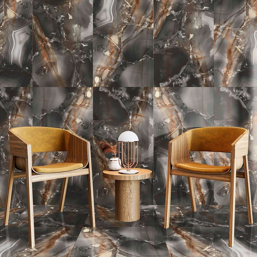 60x120cm Onyx Black Hochglanz 9mm