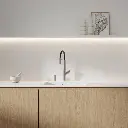 Vita Küchenarmatur mit ausziehbarem Auslauf  Nickel gebürstet / Schwarz matt (NI) VI6350BLNI