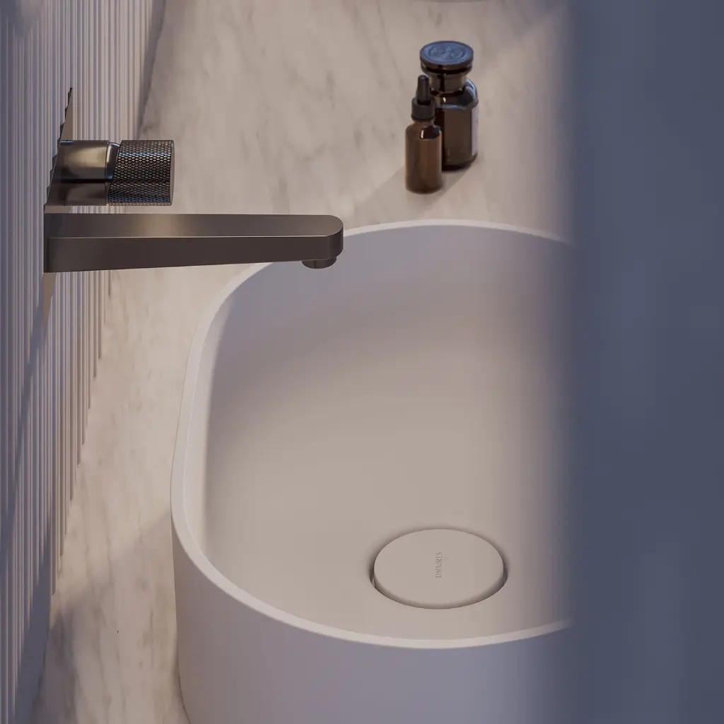 Ovo M+ Aufsatzwaschtisch, 55 x 36 cm Weiß matt (BM) OVOUNBM