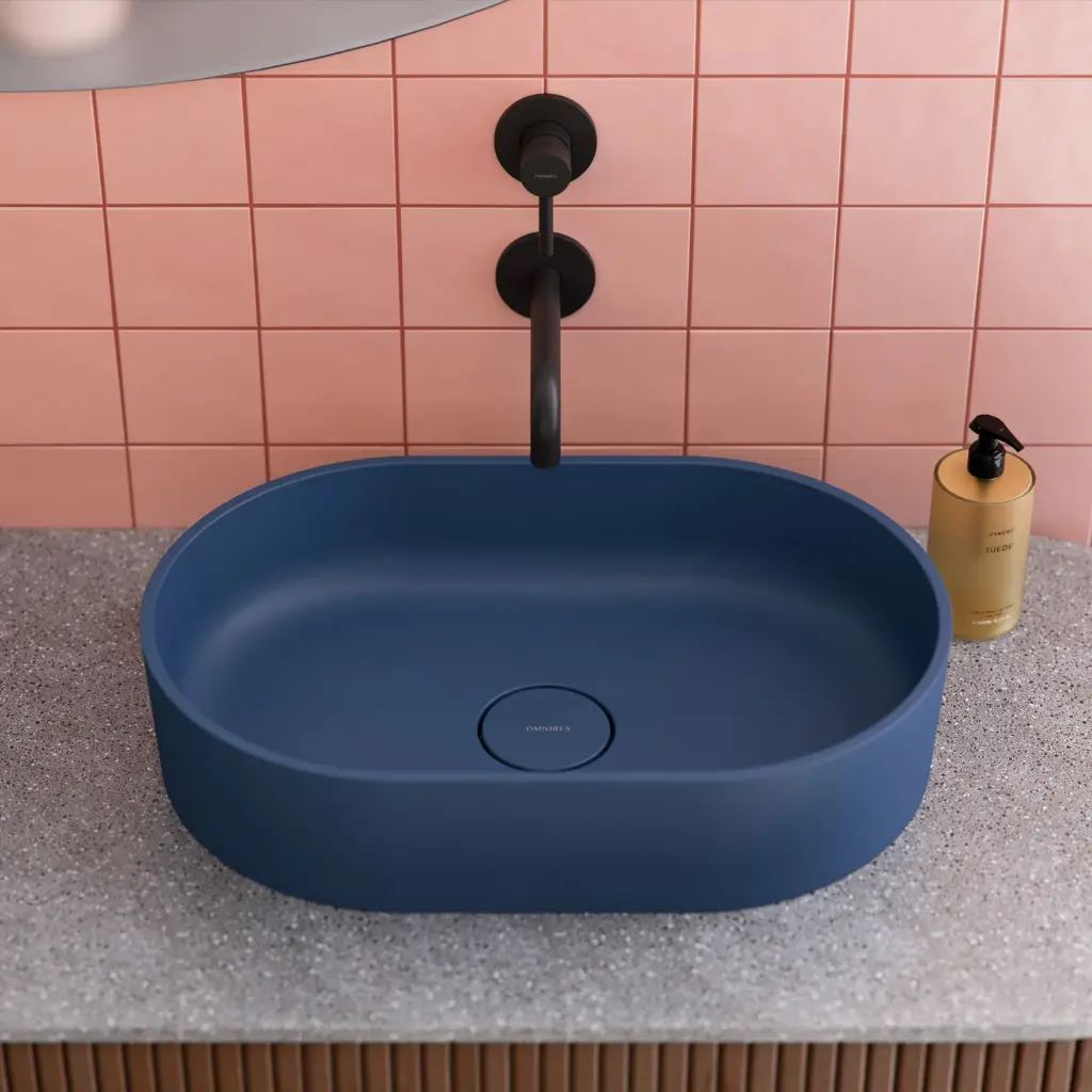 Ovo M+ Aufsatzwaschtisch, 55 x 36 cm Midnight blue matt (MB) OVOUNMB