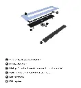 Duschrinne mit Vollblende, 90 cm Schwarz seidenmatt (BLH) LOWFIX90GBL