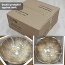 Design-Waschschale aus Keramik – Blütenform 42 × 15 cm, Handgefertigt, Rosin Jade