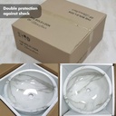 Design-Aufsatzwaschbecken Keramik – Rund 420 × 160 mm, Jazz White Marmor