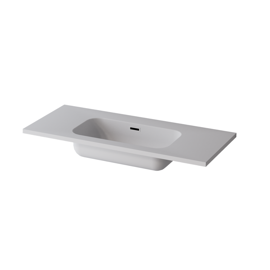 Einbau-Arbeitsplatte „Solid Marble Blow“. Breite 61 cm. Weiß EB.061.C 
