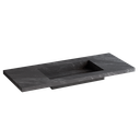 Integrierte Arbeitsplatte aus Feinsteinzeug von Lanic. Breite 61 cm. Allure Black  EL.061.C.N