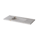 Integrierte Arbeitsplatte aus Feinsteinzeug von Lanic. Breite 61 cm. Storm White EL.061.C.W 