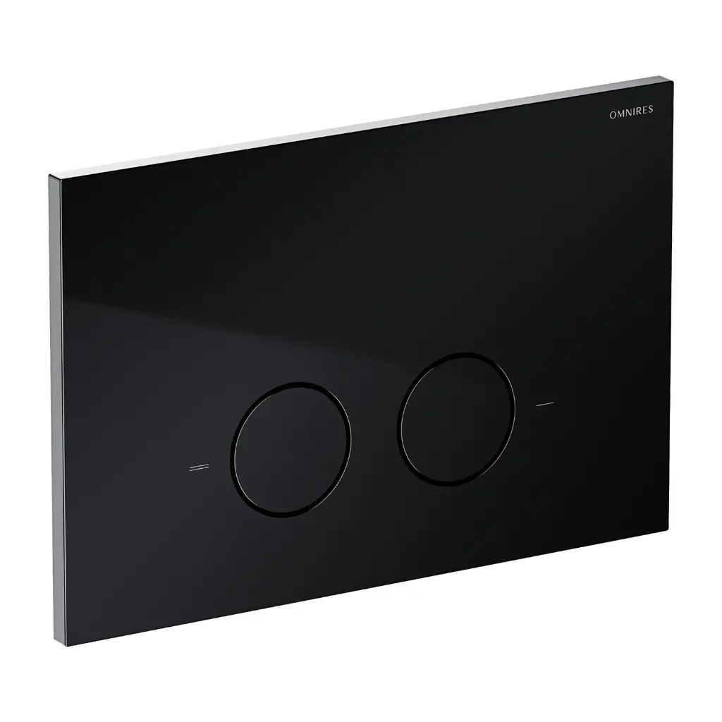 ECO FLUSH SET Strongframe Vorwandelement mit ECO-Spülung für Wand-WC + STEEL-R45 WC-Betätigungsplatte aus Edelstahl  Schwarz seidenmatt (BLH)STFWCECO1R45-RBL