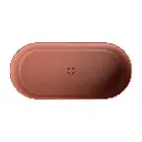 OVO M+ Freistehende Badewanne mit Überlauf, 160 x 75 cm Terracotta matt (TE) OVO160WWZPTE 