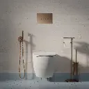 FLUSH SET STRONGFRAME Vorwandelement für Wand-WC + STEEL-R45 WC-Betätigungsplatte aus Edelstahl STFWC1R45-RCPB