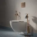 STRONGFRAME Vorwandelement mit ECO-Spülung für Wand-WC + STEEL-R45 WC-Betätigungsplatte aus Edelstahl STFWCECO1R45-RCPB