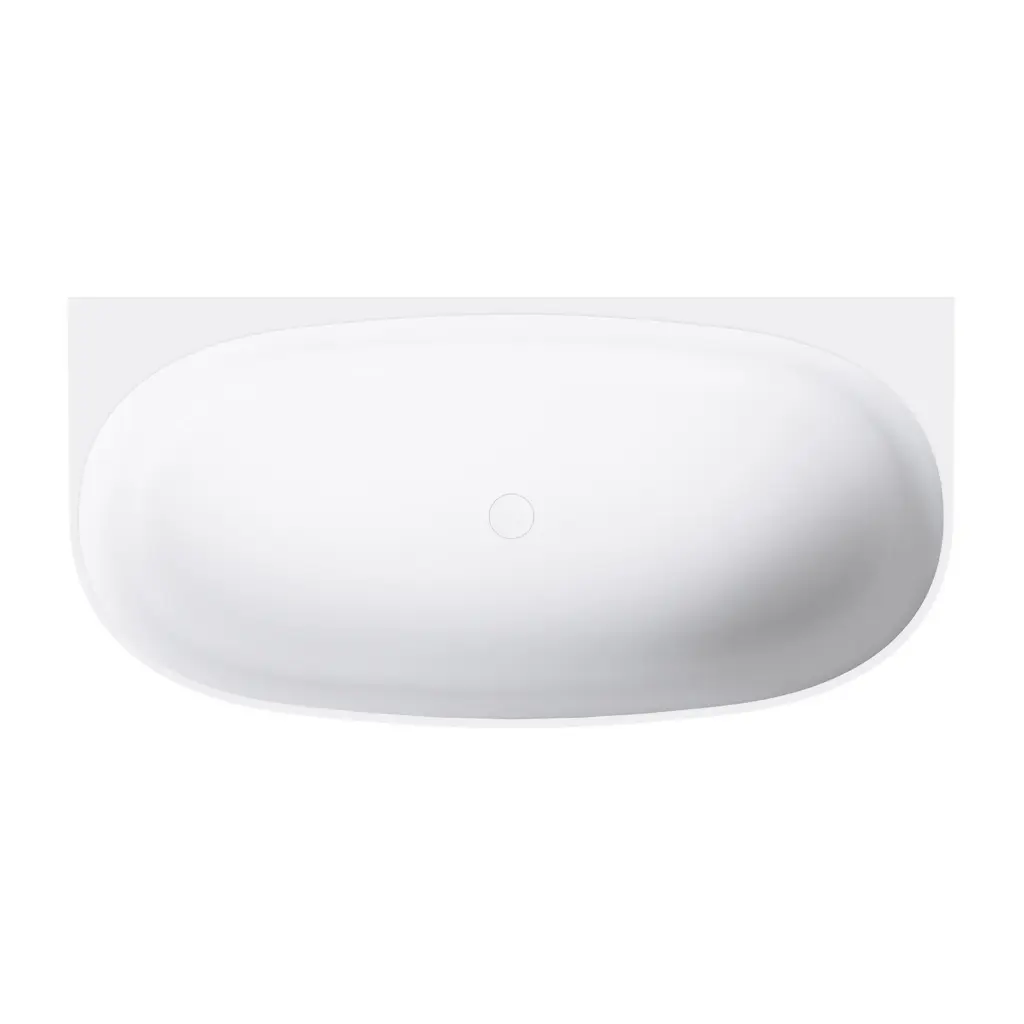 Minerallguss badewanne Halbfreistehend 158x77cm CODE: VALENCIASWPBM