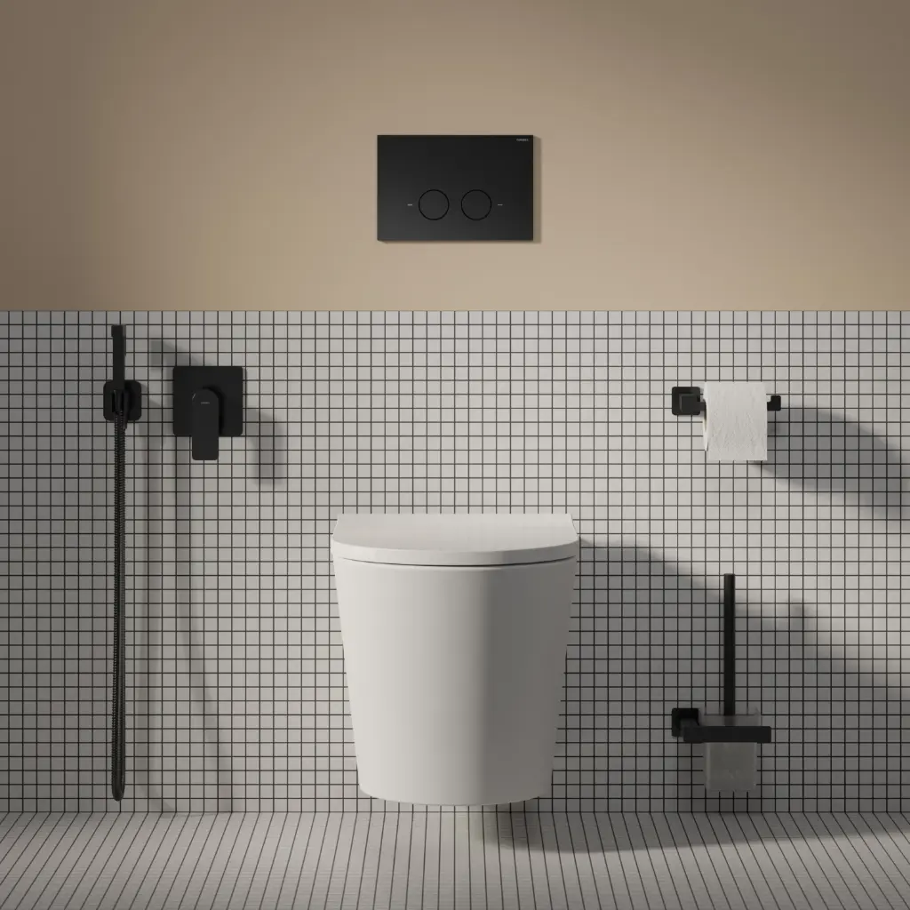 Wand-WC mit WC-Sitz mit Absenkautomatik, 52 x 36 cm Weiß Matt (BM) TAMPAMWBM