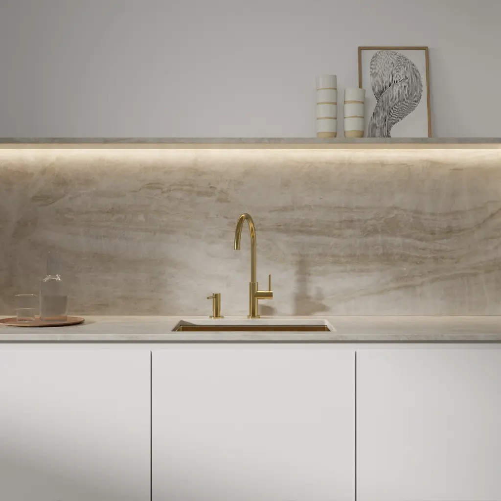 Modern Project Aufsatzflüssigseienspender Gold gebürstet (GLB) MP60723GLB