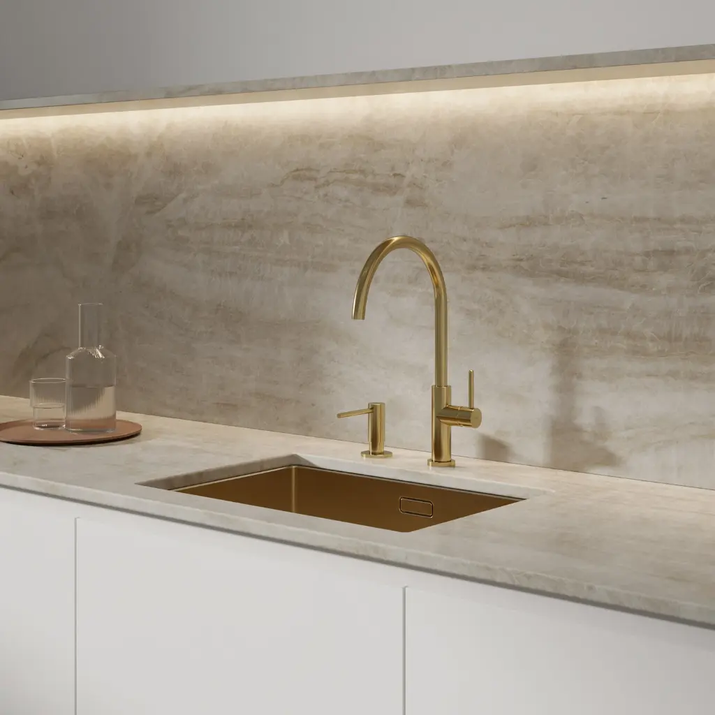 Modern Project Aufsatzflüssigseienspender Gold gebürstet (GLB) MP60723GLB