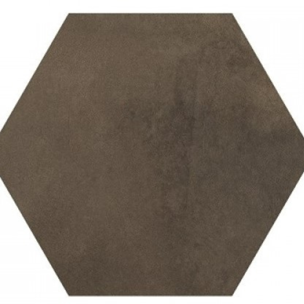 35x40cm Disk Esagona Brown Matt 10mm