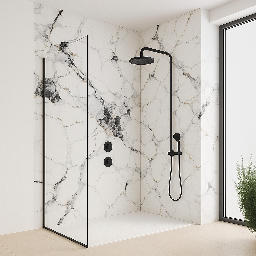 AFloor Wall Paneel Arabesco White 122x260cm (Hochglanz)