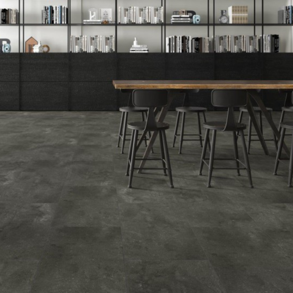 XXXL Design Vinyl Beton Dunkel (Fliesen Optik) KLICK