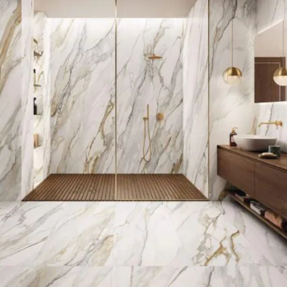 Perpetual Venato Gold 120x120cm Hochglanz