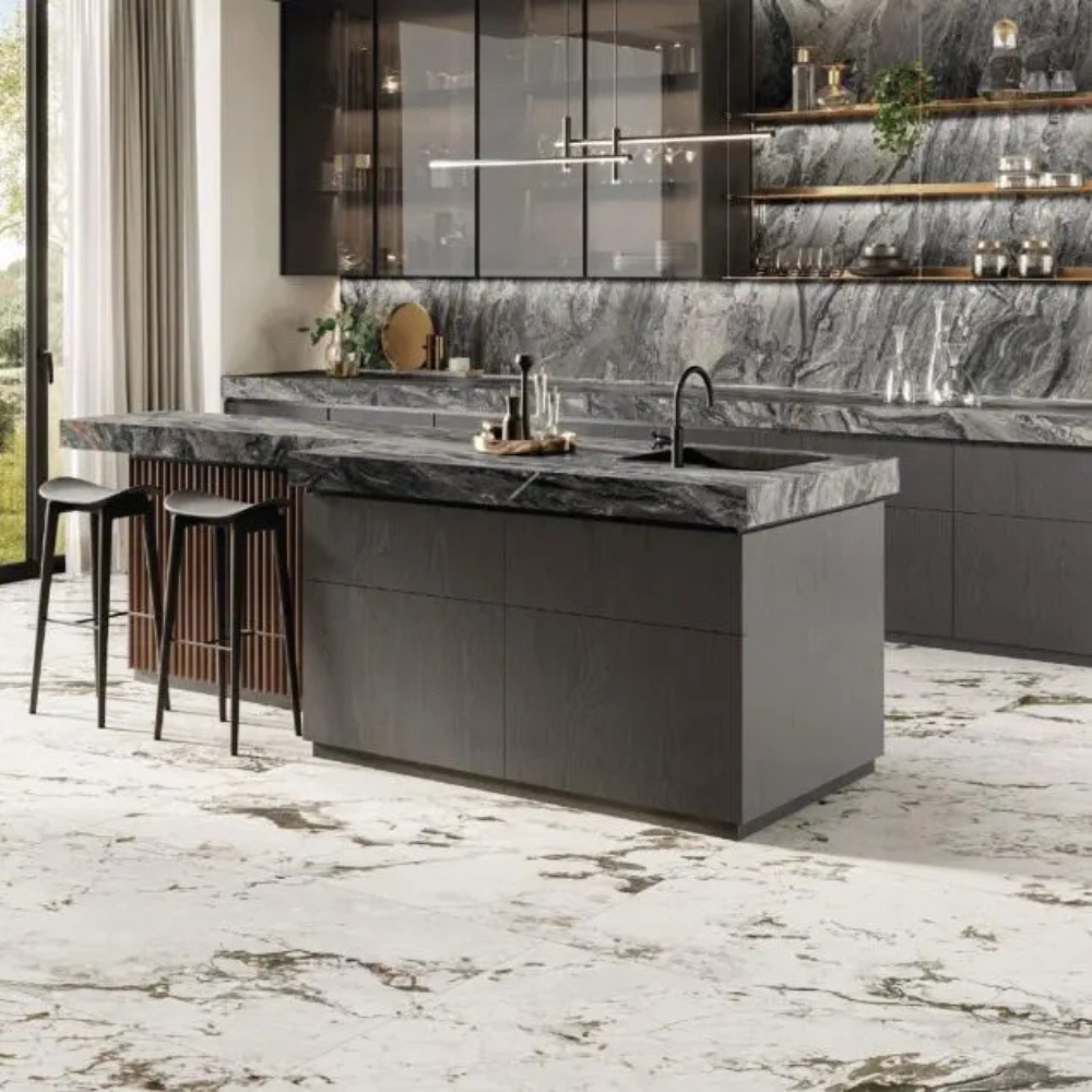 120x120cm Breccia Warm LUX 9mm