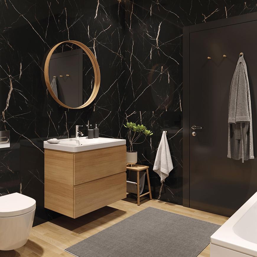 SPC Wand Paneel Calacatta Black Matt 60x120cm