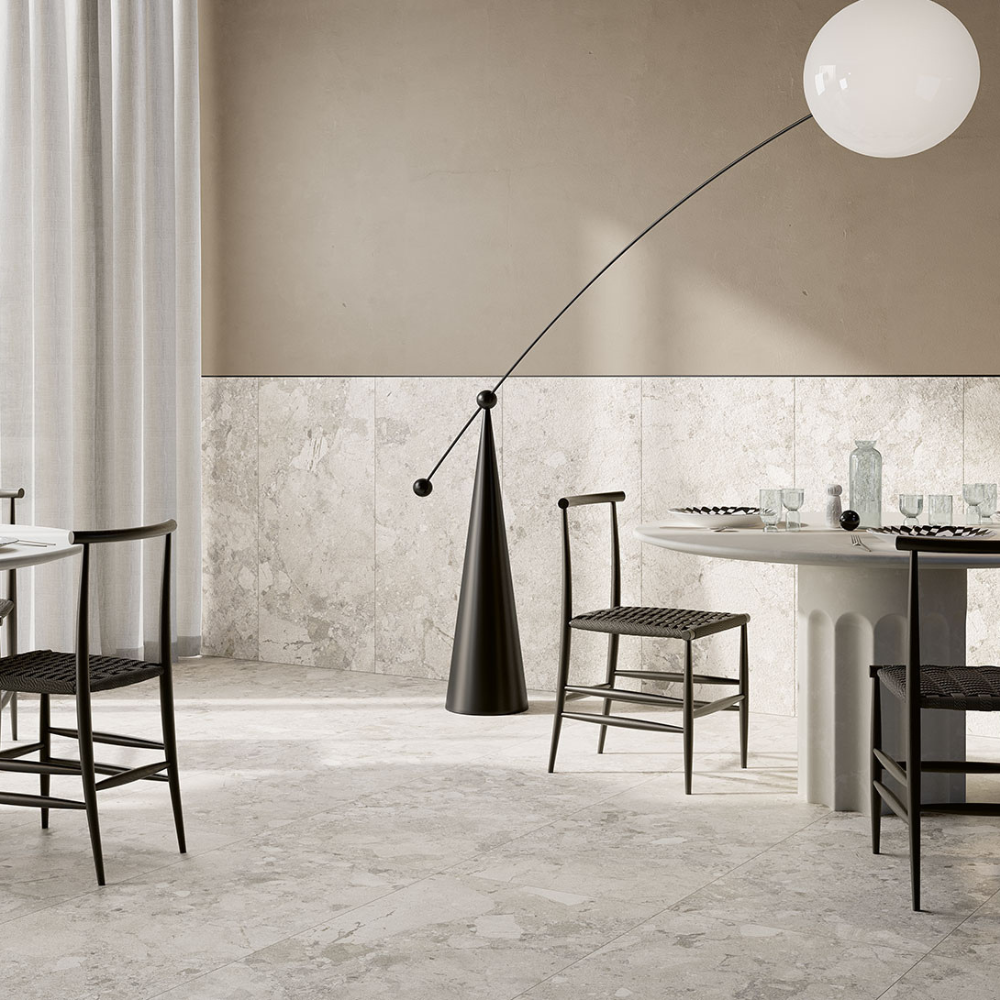 120x120cm Sassi Pietre Bianco Matt 9mm 