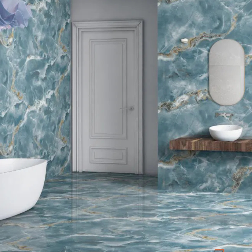  60x120cm Endless Love Aqua Hochglanz 9mm 