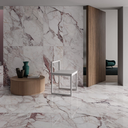 120x278cm Supernova Calacatta Pink Hochglanz  6mm 