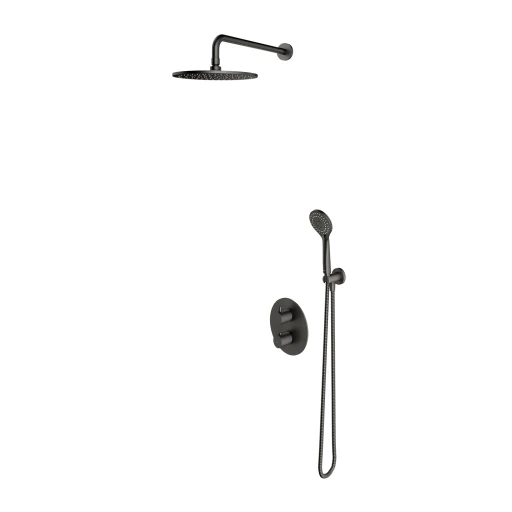 Y Unterputz-Duschsystem mit Thermostat Graphit gebürstet (GR) SYSYT05GR