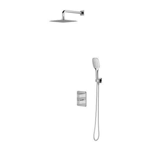 SLIDE Unterputz-Duschsystem mit Thermostat Chrom poliert (CR)
