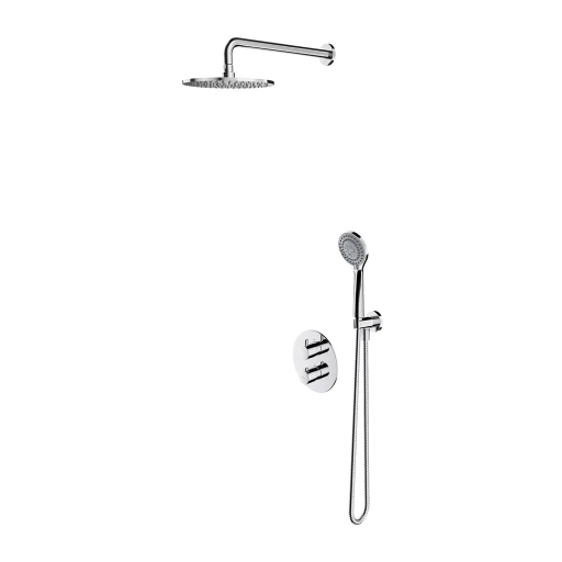 Y Unterputz-Duschsystem mit Thermostat Chrom poliert (CR)