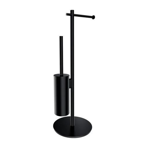 Modern Project Ständer für Papier- und Toilettenbürste  Schwarz matt (BLM)  MP60810BL 