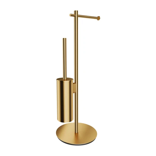 Modern Project Ständer für Papier- und Toilettenbürste  Gold gebürstetet (GLB) MP60810GLB