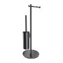 Modern Project Ständer für Papier- und Toilettenbürste Nickel gebürstet (NI)