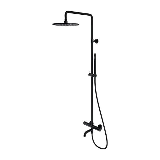 Y Aufputz-Badewannensystem mit Thermostat Schwarz seidenmatt (BLH) Y1234ALBL