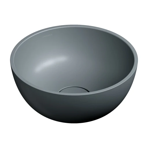 Shell M+  Aufsatzwaschtisch, Ø35 cm Ash grey matt (AG)