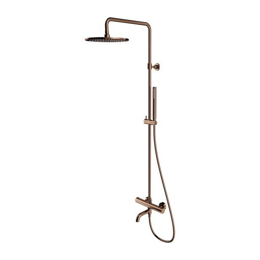 Y Aufputz-Badewannensystem mit Thermostat  Kupfer poliert (CP)  Y1234CP