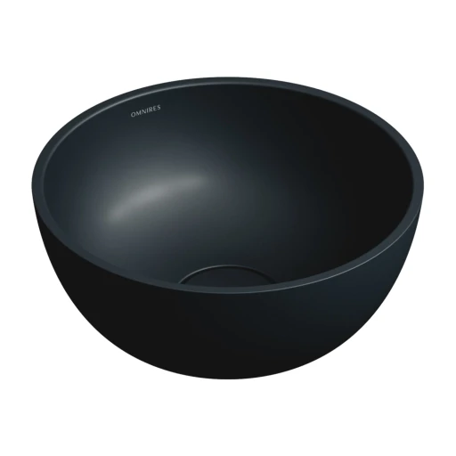 Shell M+  Aufsatzwaschtisch, Ø35 cm Black lava matt (BLV) SHELL350UNBLV